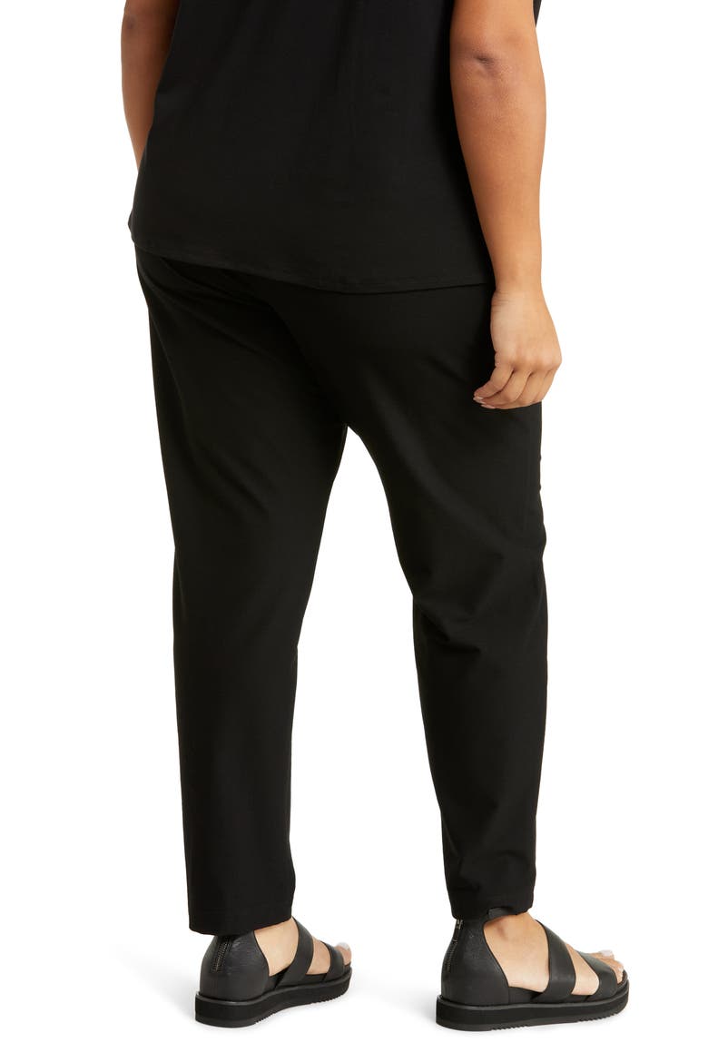 Stretch Crepe Slim Ankle Pants, Alternate, color, BLACK