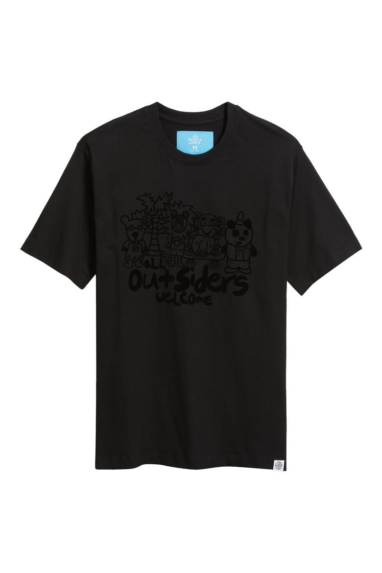 Outsiders Welcome Graphic T-Shirt, Alternate, color, BLACK