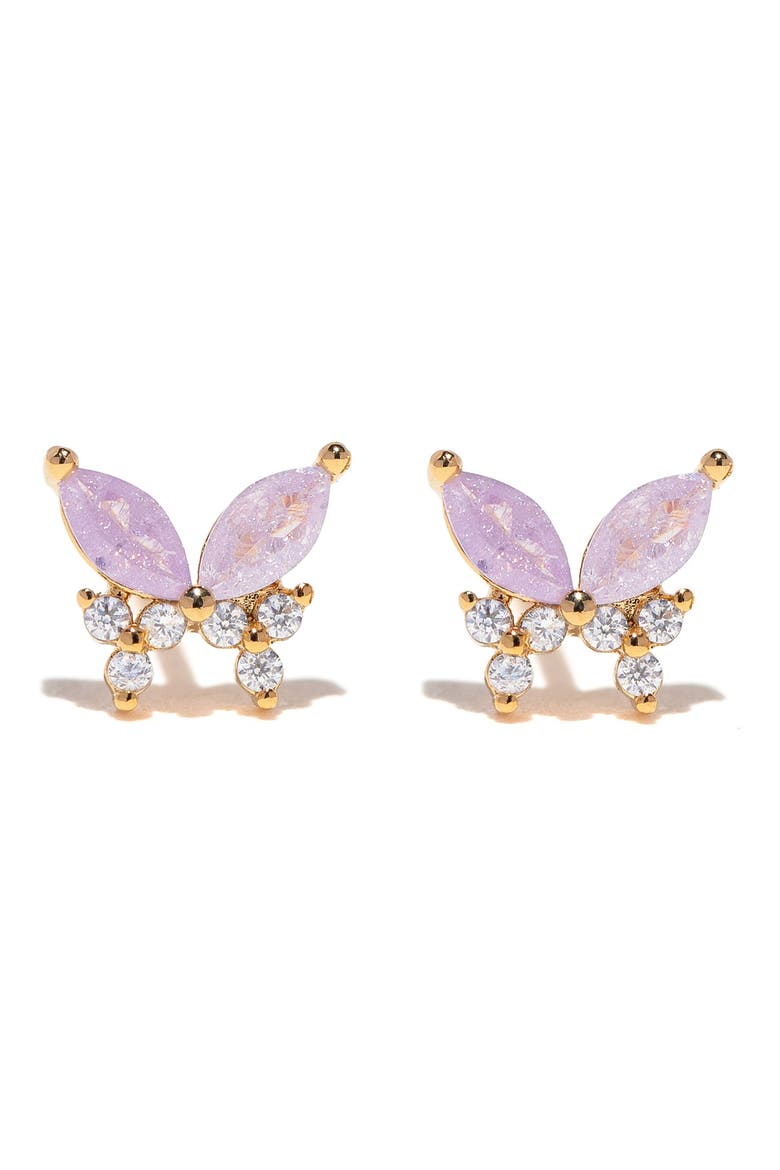 Remember Me Butterfly Stud Earrings, Main, color, GOLD