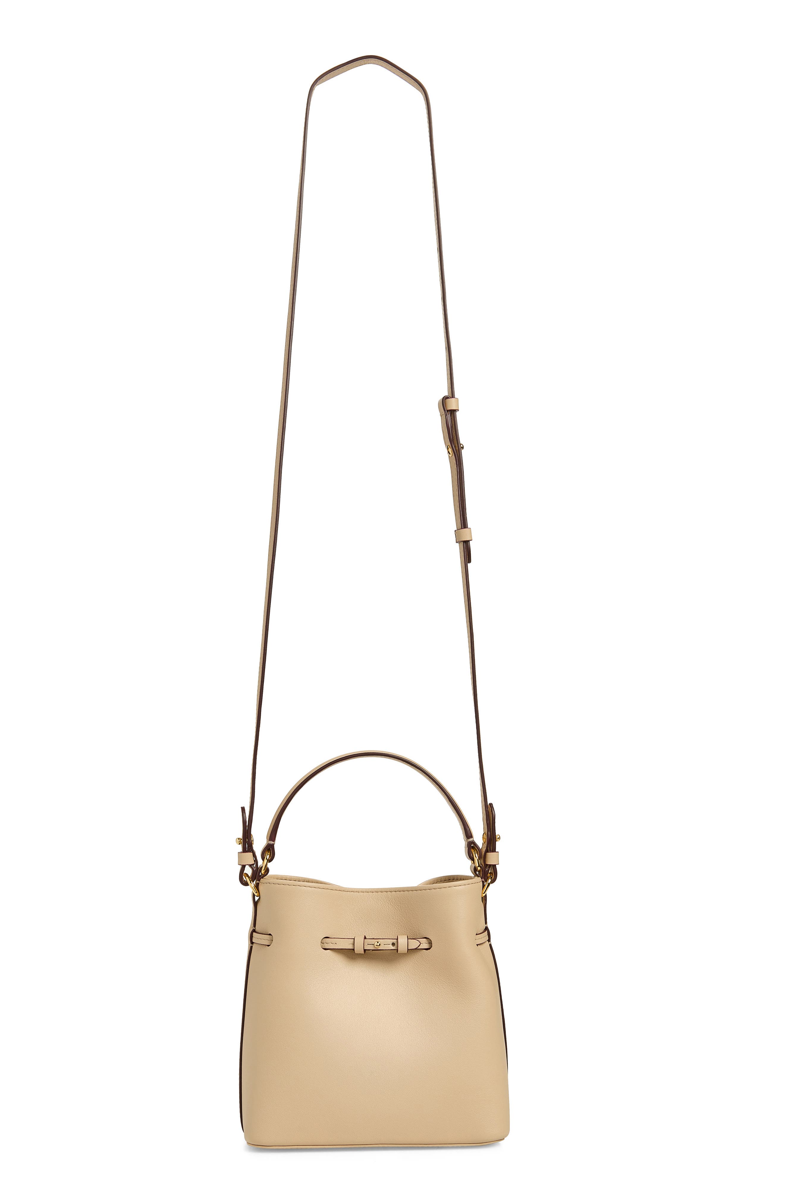 Mini Corda Leather Bucket Bag, Alternate, color, OAT