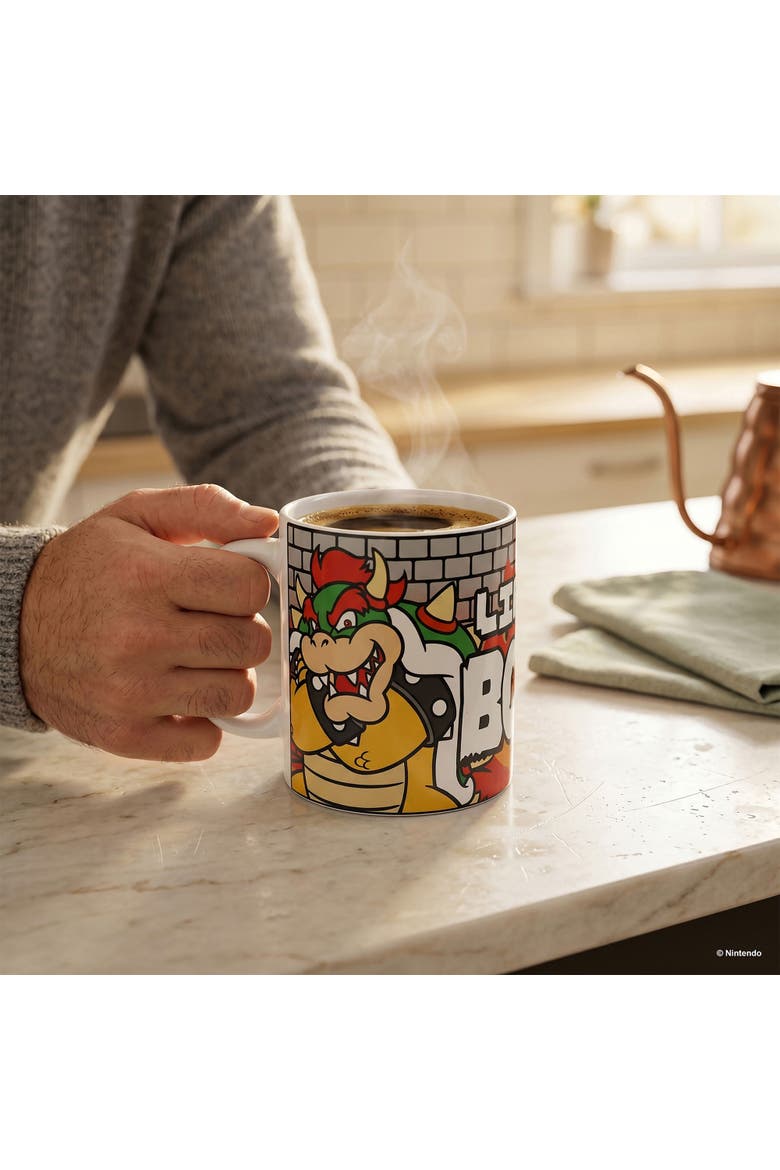 11 oz Super Mario Like a Boss Bowser Ceramic Mug, Alternate, color, White