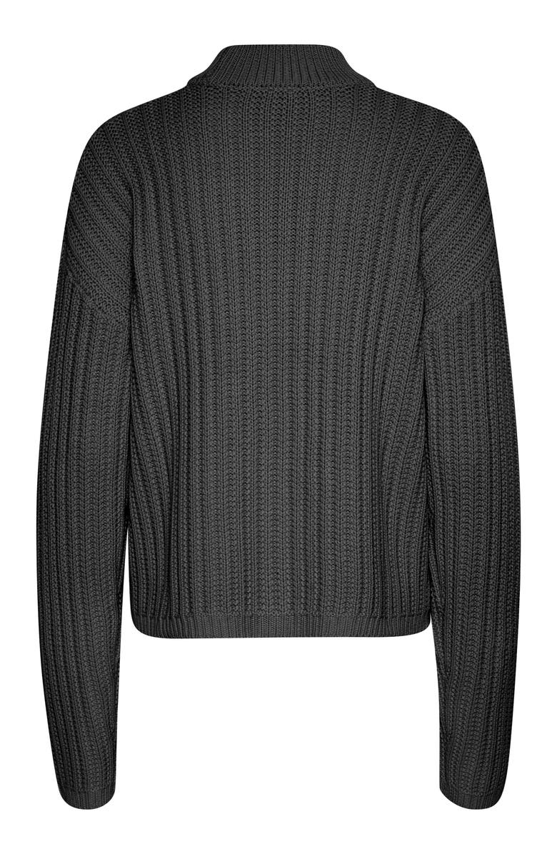 Kaffe KAbess Crew Neck Long Sleeve Pullover, Alternate, color, Black Oyster
