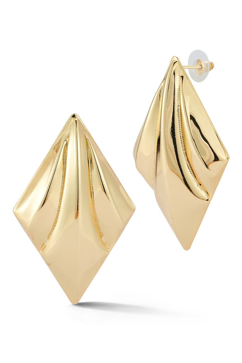 Geometric Drop Earrings, Main, color, GOLD