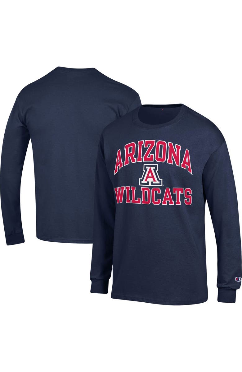 Champion Men's Champion Navy Arizona Wildcats High Motor Long Sleeve T-Shirt, Main, color, 