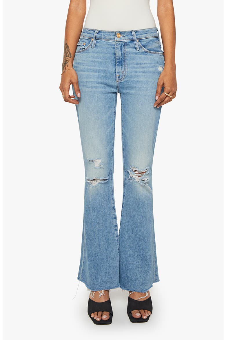 Ripped Flare Jeans, Main, color, CHAOS IS CALLING