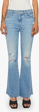 MOTHER Ripped Flare Jeans