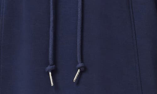 Scotch & Soda Long Sleeve Drawstring Waist Minidress In Blue