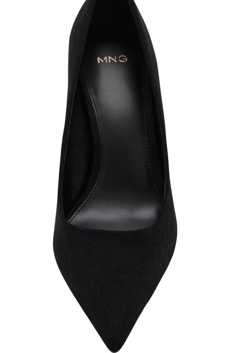 MANGO Pointed Toe Pump, Alternate, color, Black