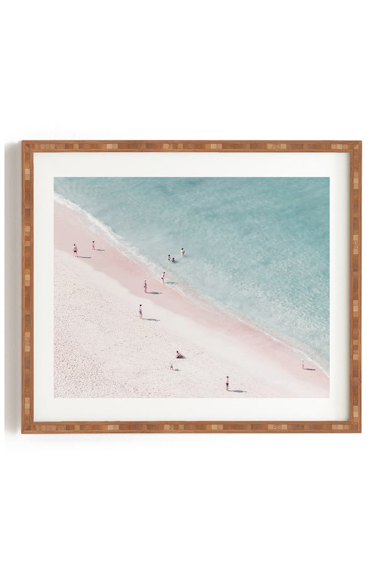 Ingrid Beddoes - Beach Summer of Love Framed Wall Art, Main, color, PINK
