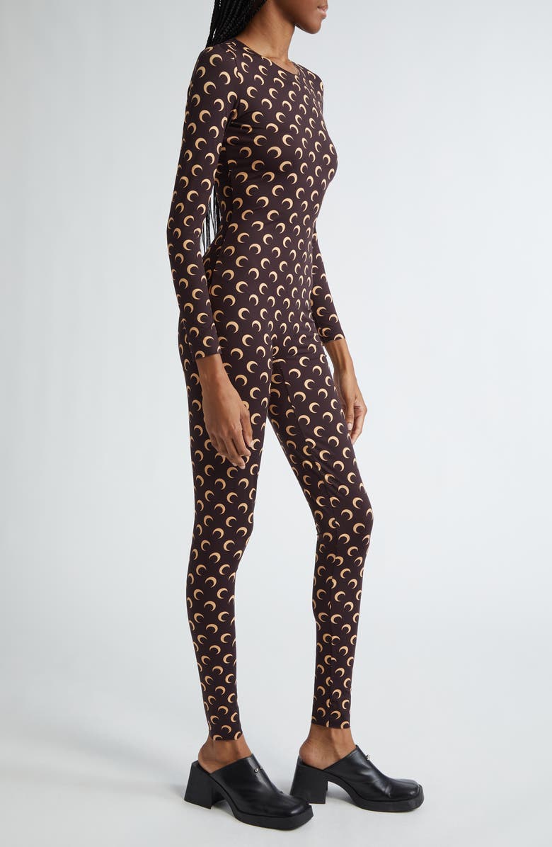 Marine Serre Moon Print Catsuit, Alternate, color, 