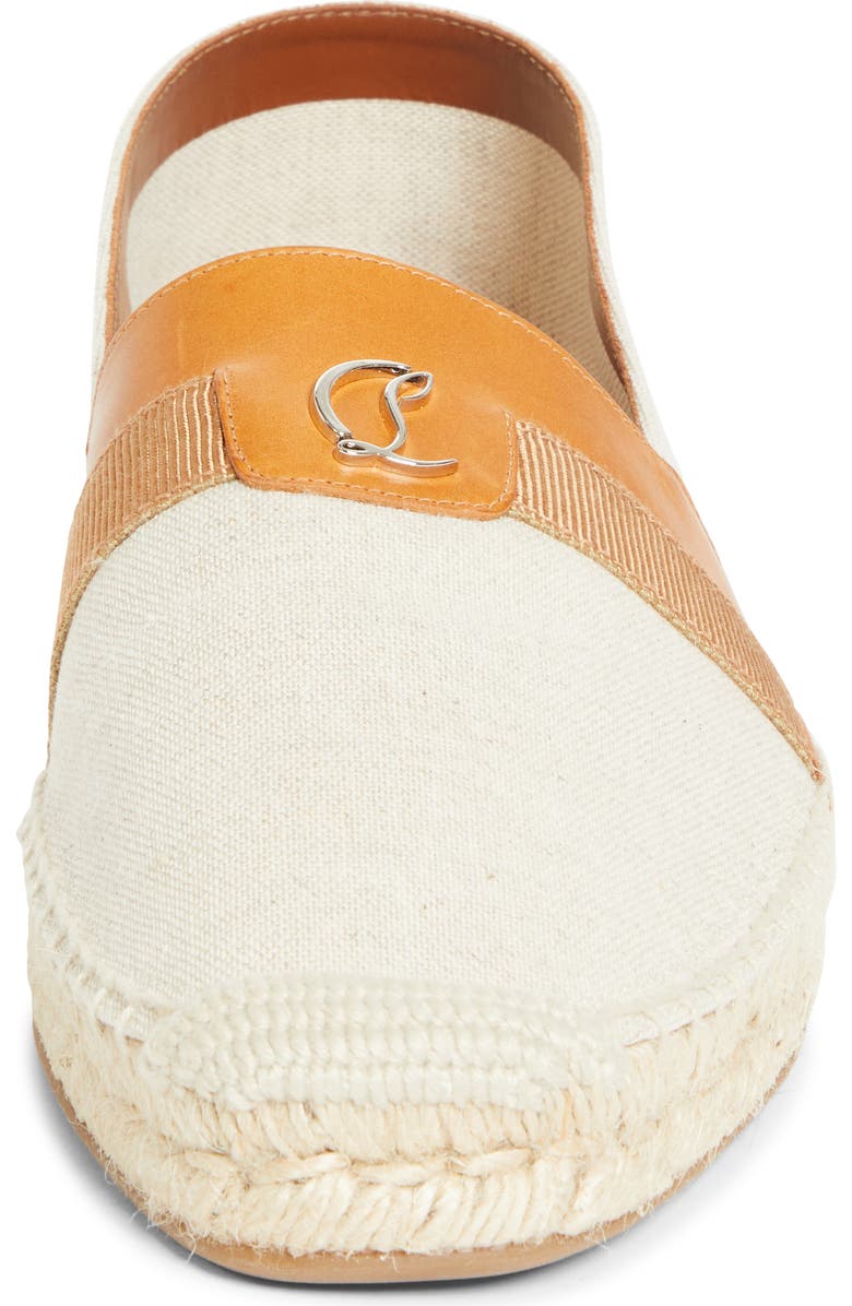 Christian Louboutin Alfarica Toile Linen Espadrille, Alternate, color, Version Natural