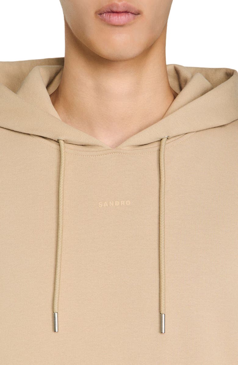 SANDRO Logo sweatshirt, Alternate, color, Beige