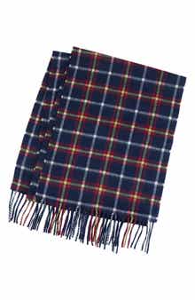 Brooks Brothers Plaid Wool & Cashmere Blend Fringe Scarf