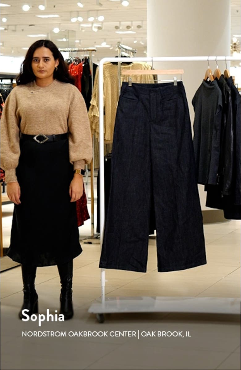 Veola Wide Leg Denim Pants, sales video thumbnail