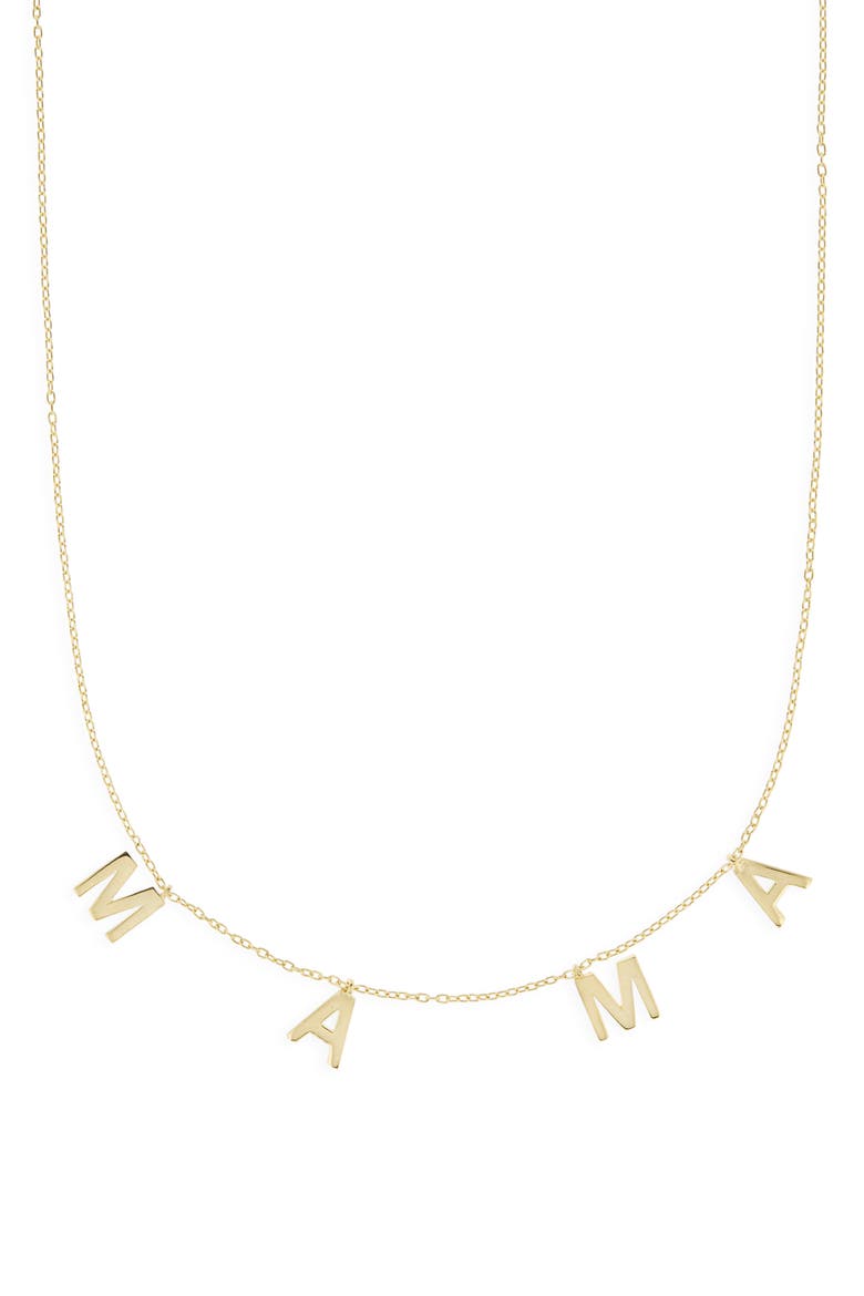 Mama Necklace, Main, color, GOLD NO CRYSTALS