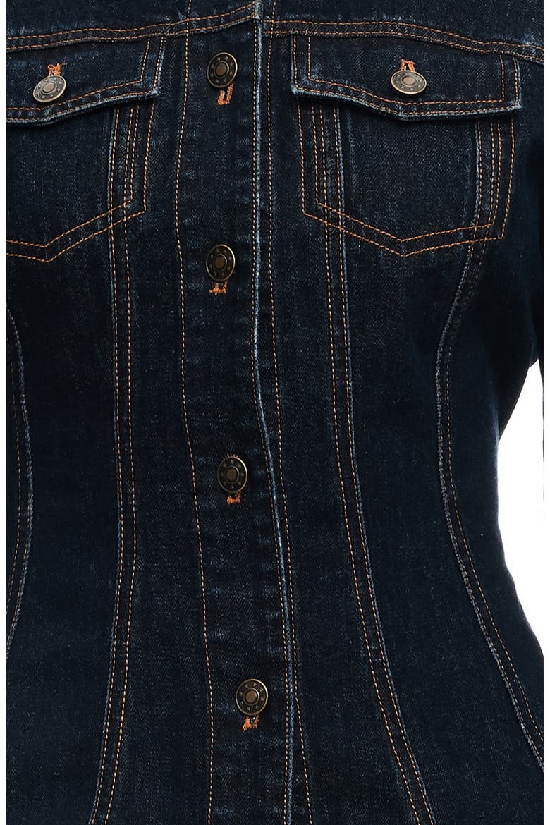 Rider Denim Jacket, Alternate, color, DARK DENIM