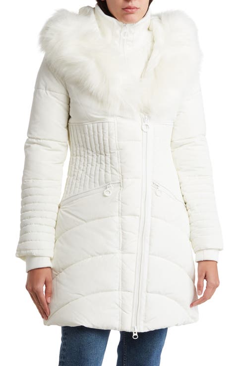 Gigi Vegan Faux Fur Trim Quilted Parka