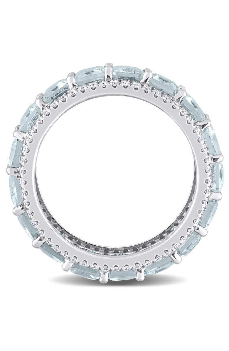 Julianna B. Gemstone & Diamond Eternity Ring 14k, Alternate, color, Aquamarine/White Gold