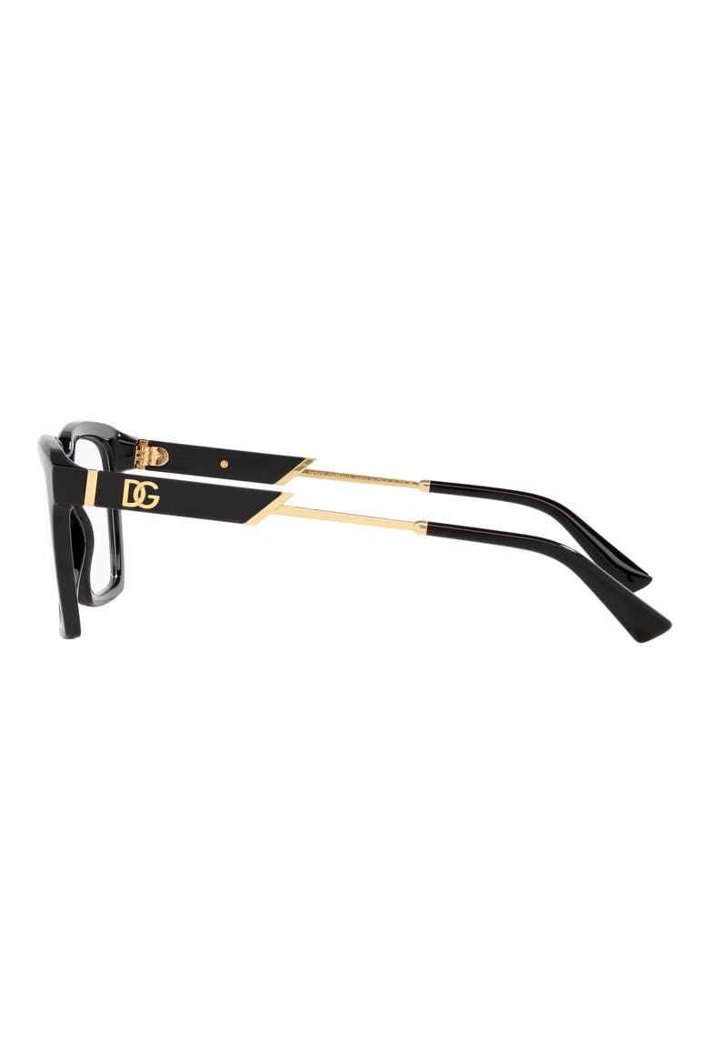 54mm Square Optical Glasses, Alternate, color, BLACK