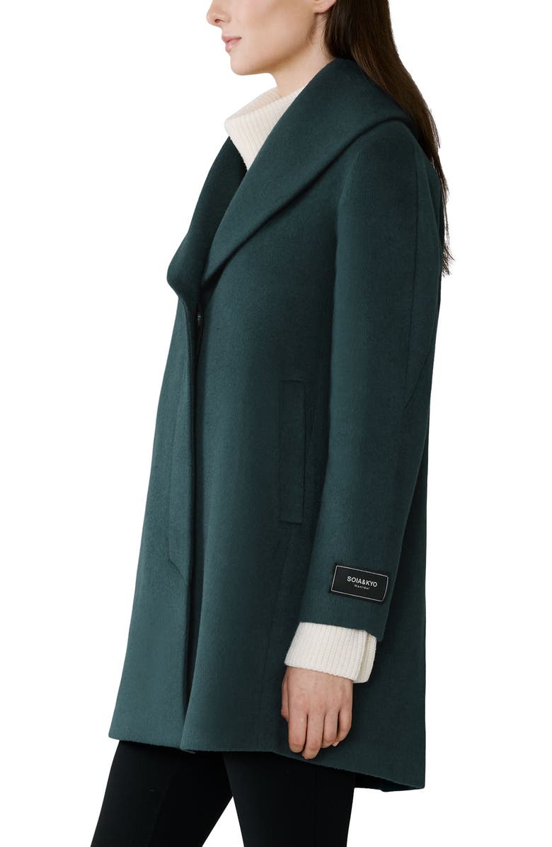 Soia & Kyo Elsa Wool Blend Coat, Alternate, color, Midnight Forest