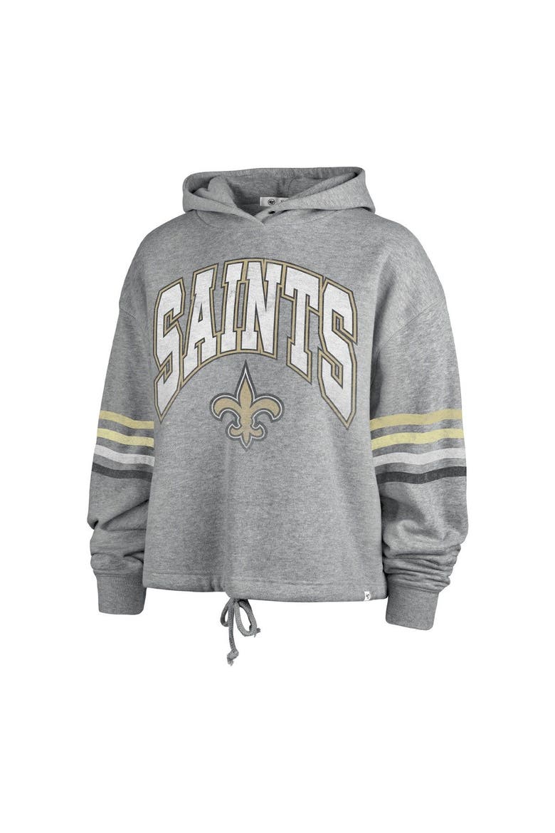 Women's '47 Heather Gray New Orleans Saints Upland Bennett Pullover Hoodie, Alternate, color, Gray
