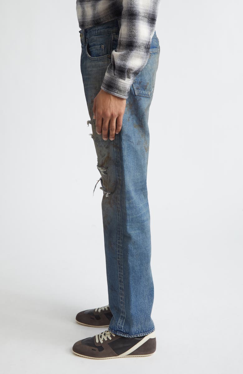 Rick Owens DRKSHDW Kurdt Destroyed Jeans, Alternate, color, Vintage Wash