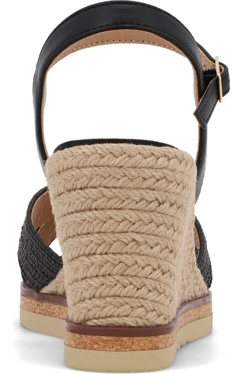 MIA AMORE Allisha Espadrille Wedge Sandal, Alternate, color, Black