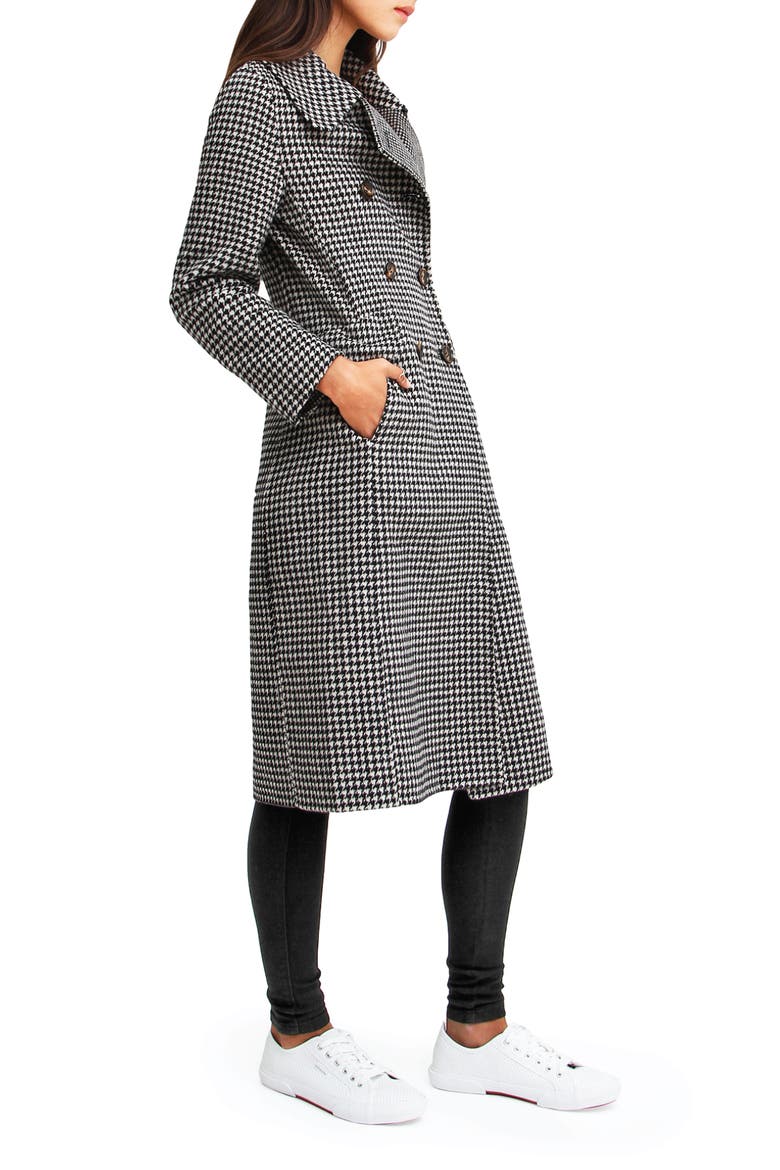 Save My Love Wool Coat, Alternate, color, BLACK/WHITE