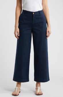 Ultra High Rise Wide Leg Twill Pants
