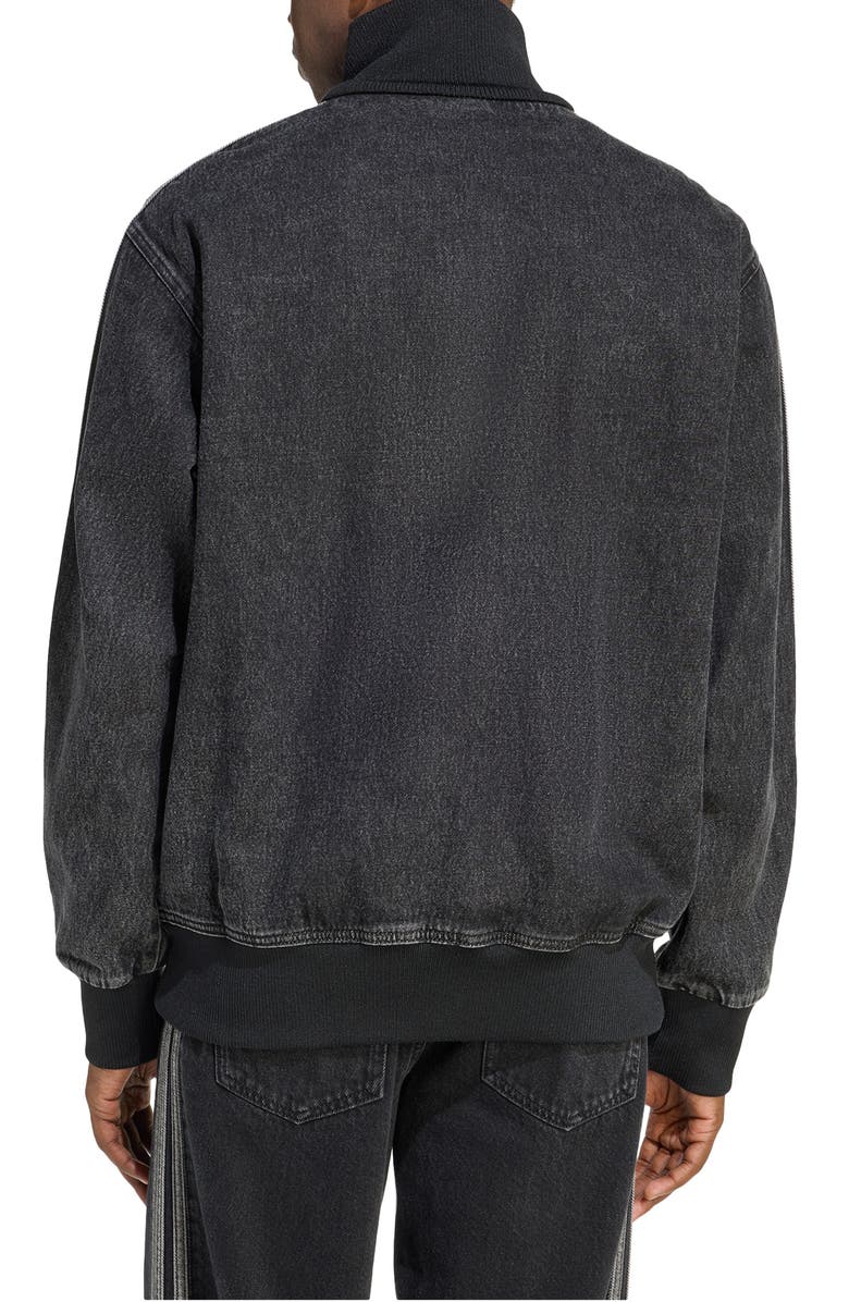 adidas Firebird Denim Track Jacket, Alternate, color, True Black Denim