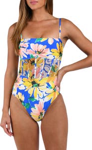 Sunshine 79 Sunflower Bandeau One-Piece Swimsuit