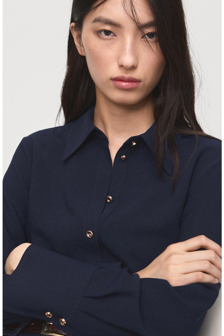 Button-Up Shirt, Alternate, color, NAVY