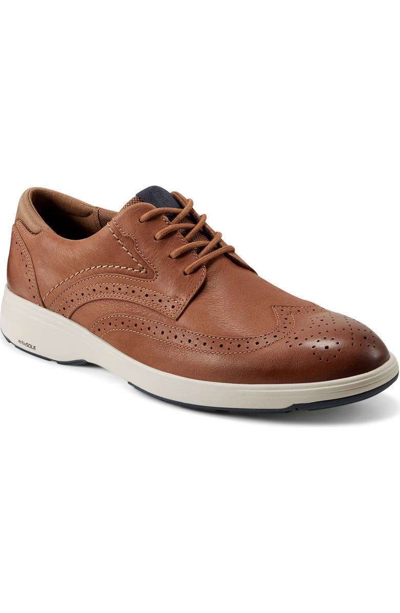 Rockport Noah Wingtip Derby, Main, color, Light Natural