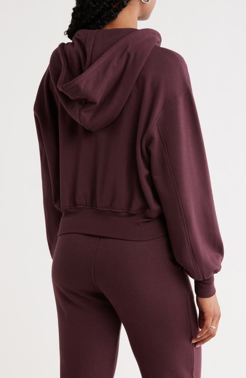 Abound Loved Fleece Zip Hoodie In Burgundy