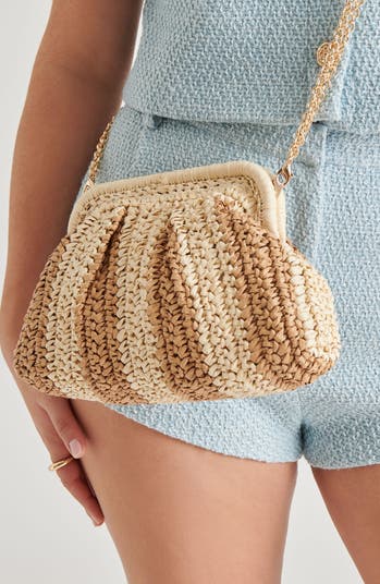 Hydra Convertible Raffia Clutch
