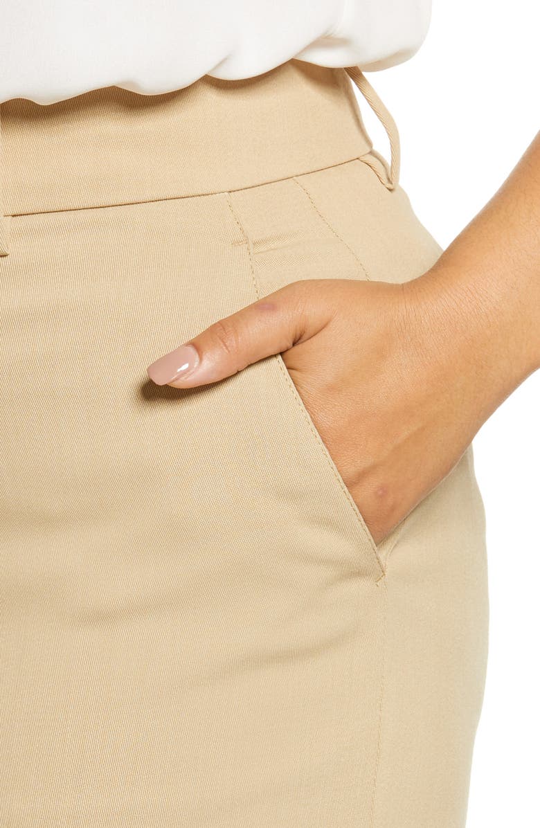 Vince Straight Leg Wool Blend Trousers, Alternate, color, Straw