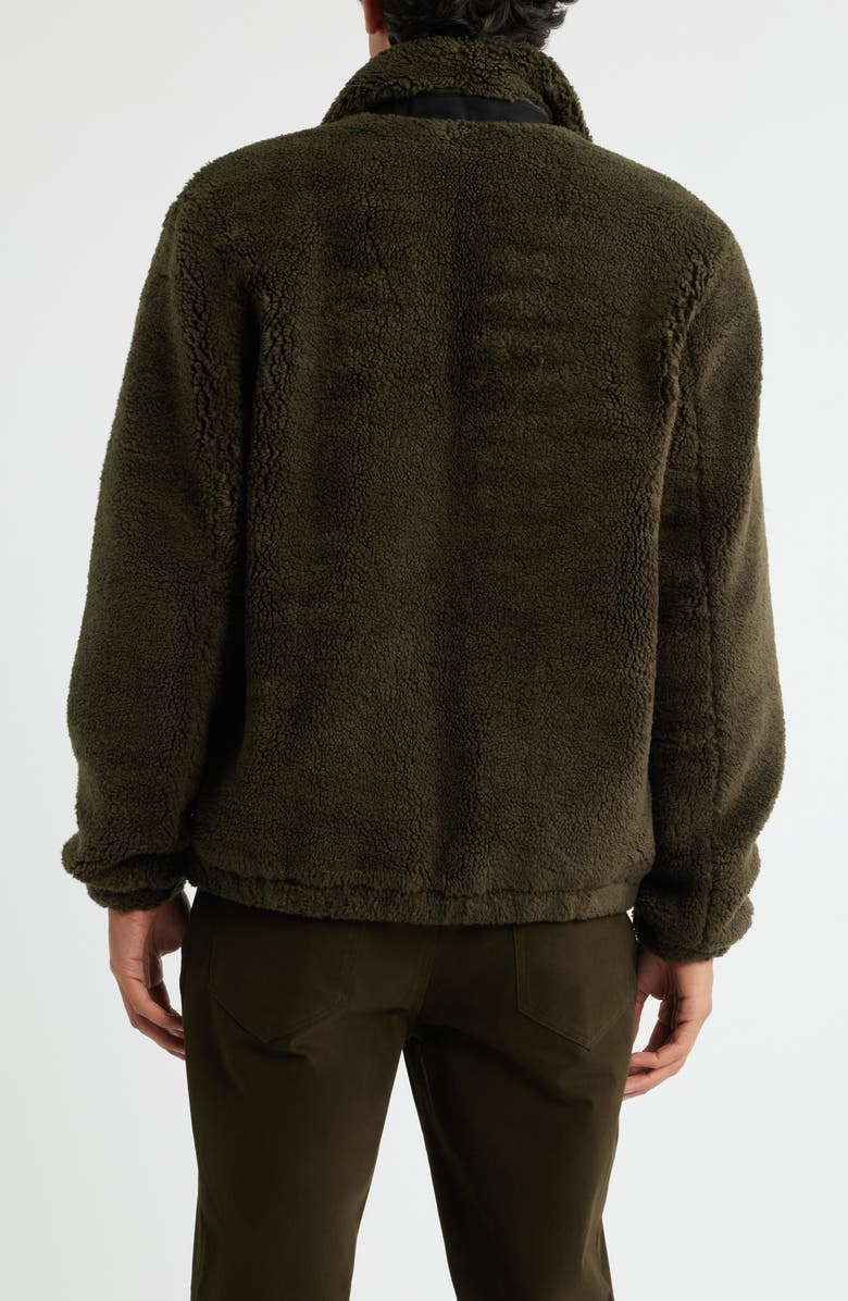 Vince Fleece Zip Jacket, Alternate, color, Dark Leaf