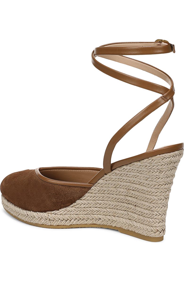 Veronica Beard Pasina Ankle Strap Wedge Sandal, Alternate, color, Chestnut