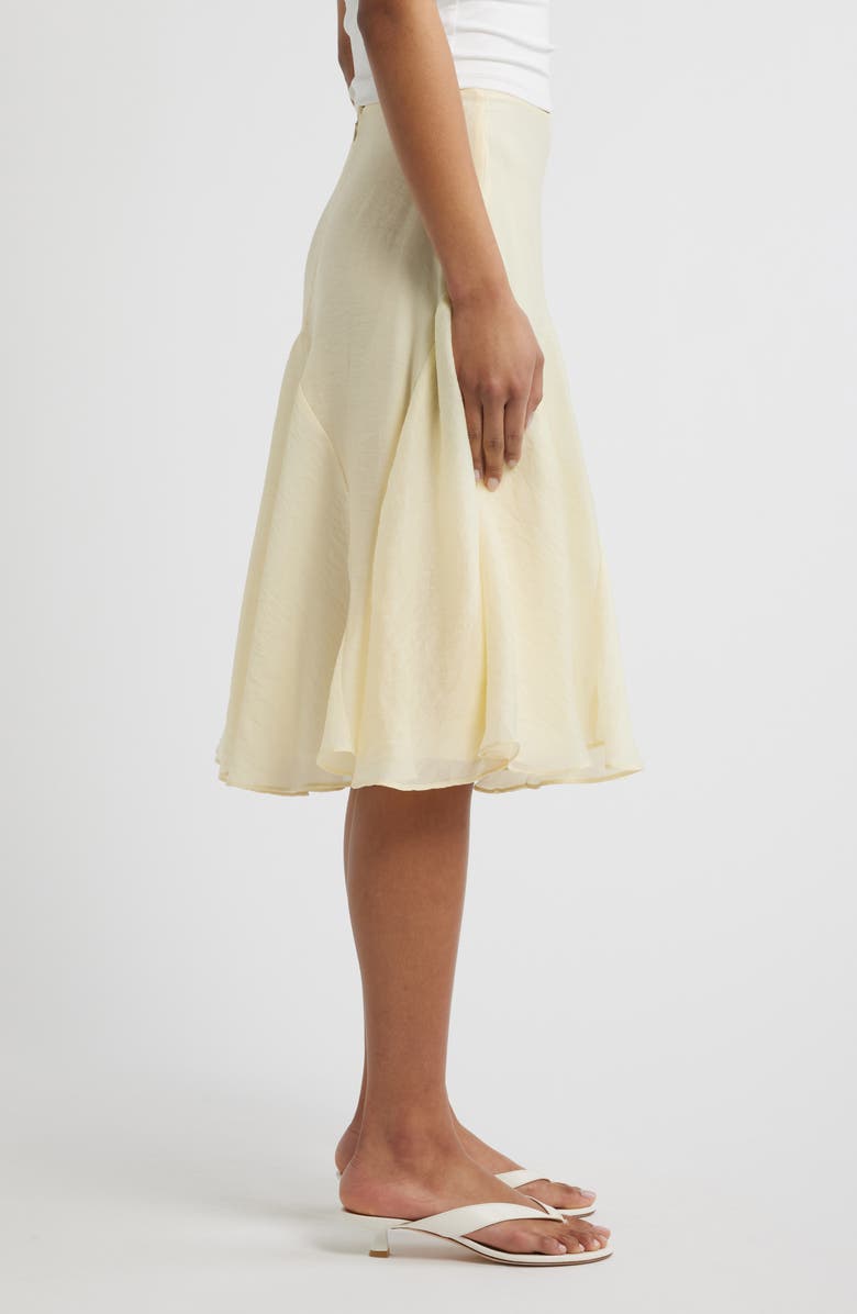 Topshop Godet Skirt, Alternate, color, Yellow