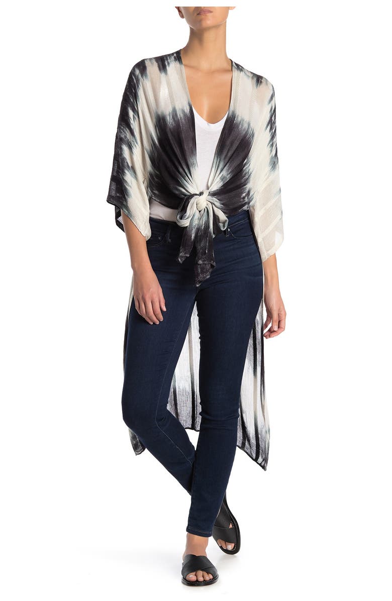Melrose and Market Tie Dye 3/4 Sleeve Ruana Duster, Main, color,