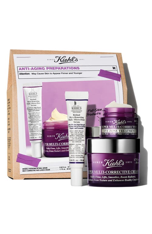 Kiehl's Since 1851 Anti-aging Preparations Gift Set $157 Value In No Color