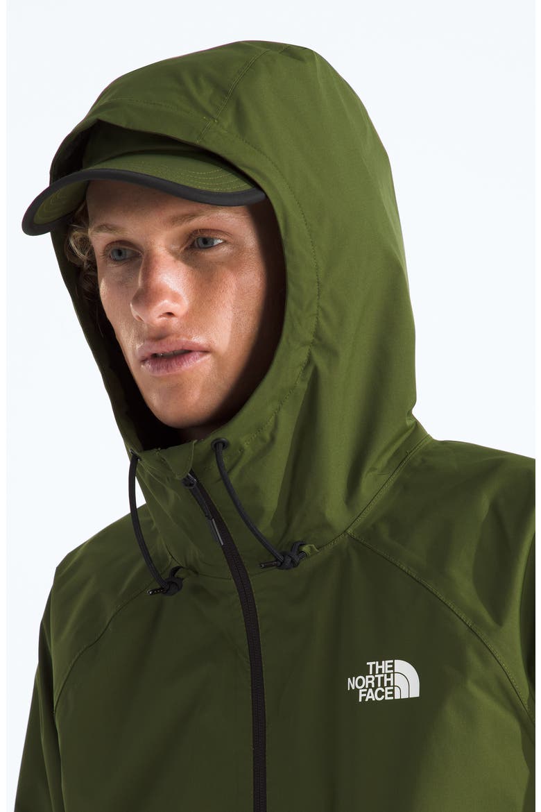 Antora Waterproof Rain Hoodie, Alternate, color, WOODLAND GREEN