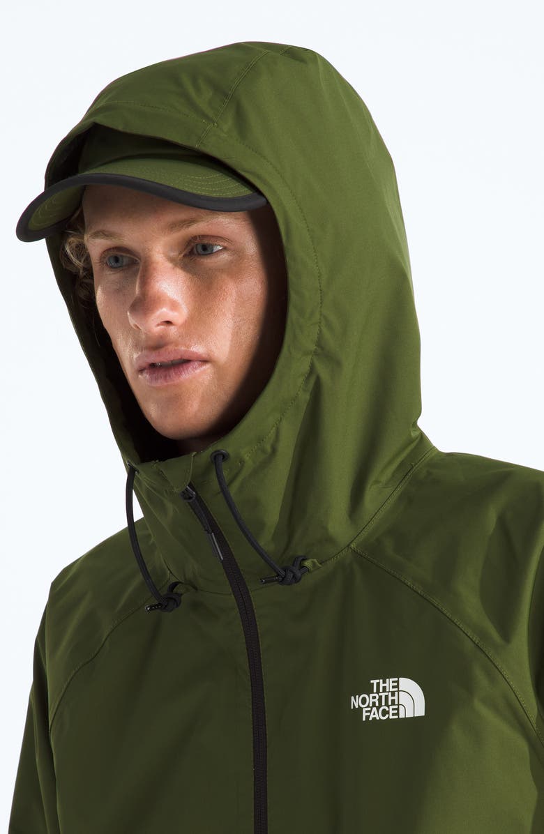 The North Face Antora Waterproof Rain Hoodie, Alternate, color, Woodland Green