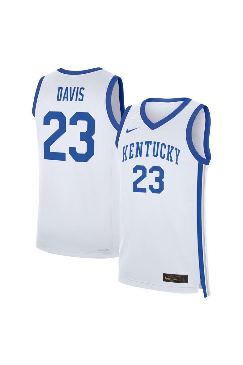 Men's Nike Anthony Davis White Kentucky Wildcats Performance Replica Basketball Jersey, Main, color, White