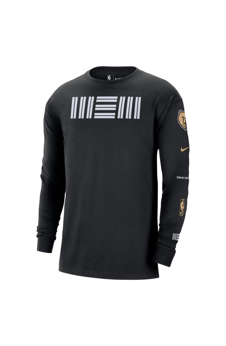 Nike Men's Nike Black Memphis Grizzlies 2023/24 City Edition Max90 Expressive Long Sleeve T-Shirt, Alternate, color, 