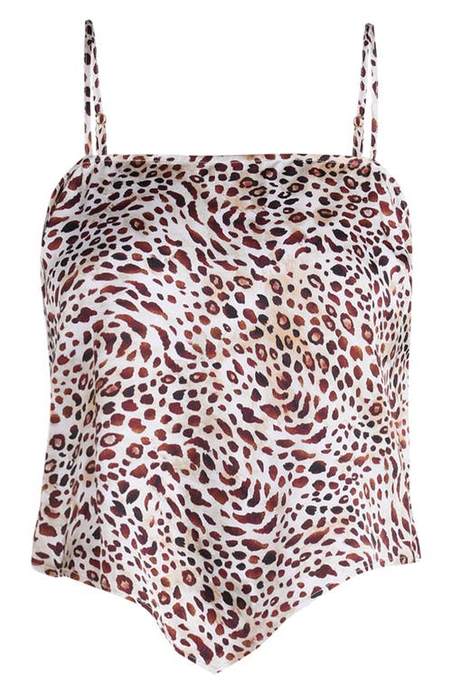 Sunshine 79 Paradise Heat Scarf Cover-up Top In Animal Print
