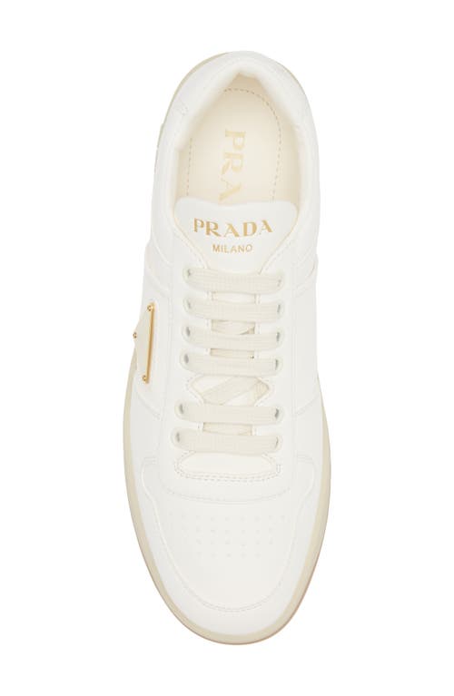 Prada Off White Downtown Lace Up Sneakers