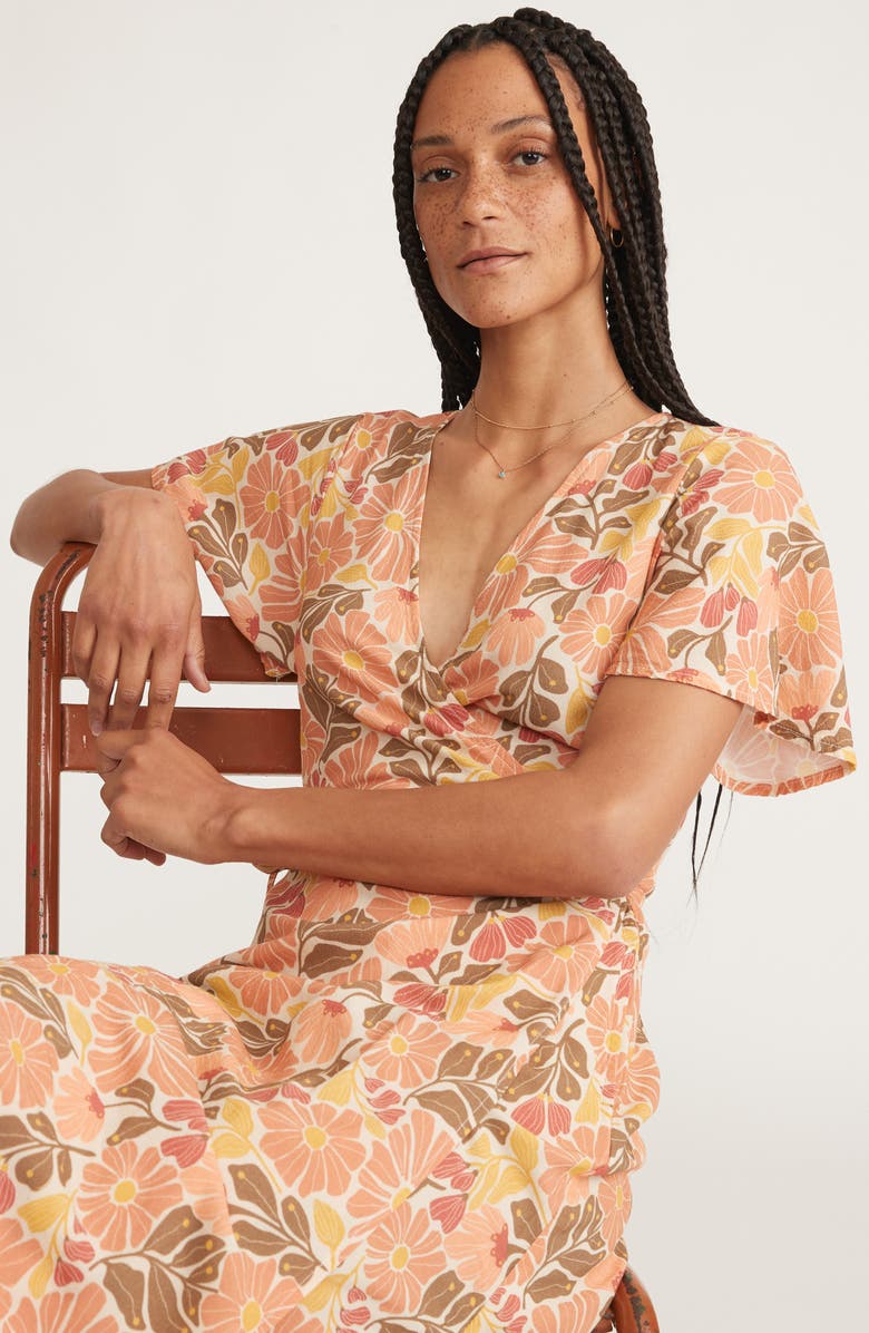 Marine Layer Emlyn Floral Midi Dress, Alternate, color,