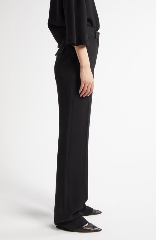 Shop The Row Selvie Silk Straight Leg Pants In Black