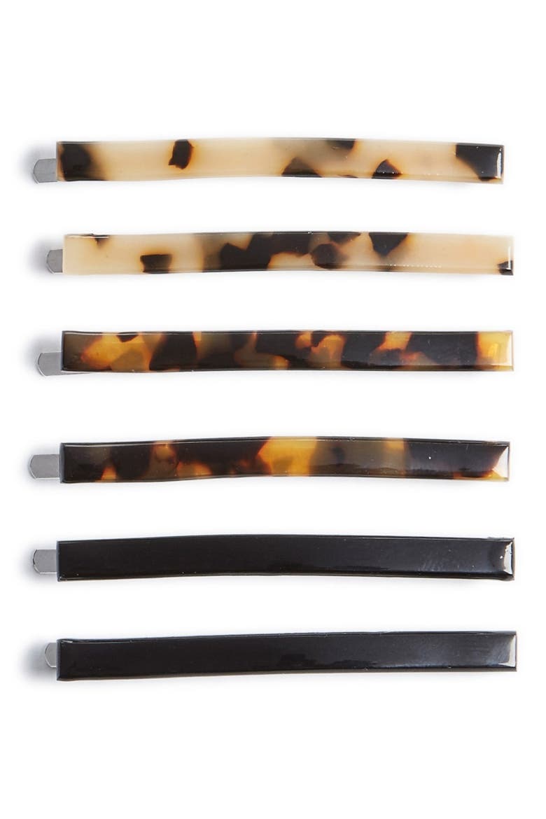 Set of 6 Hair Clips, Main, color, MULTI